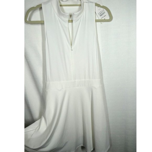 Halara White Sleeveless Half Zip 2 in 1 Golf Mini Dress With Shorts Size XL - Picture 2 of 13